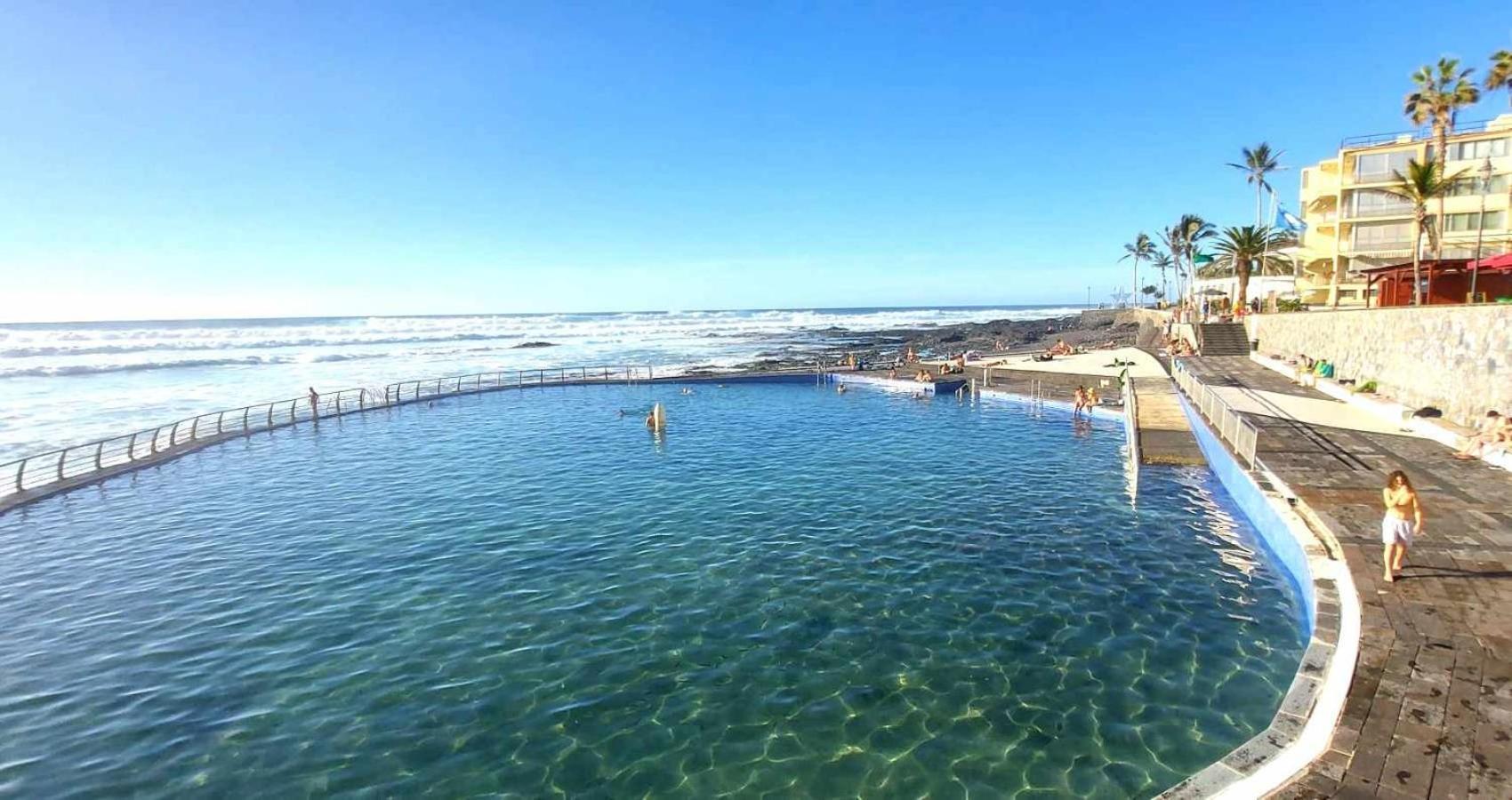 圣克鲁斯-德特内里费Estudio Oceano Indico Con Piscina Y Mar Y Vistas公寓 外观 照片